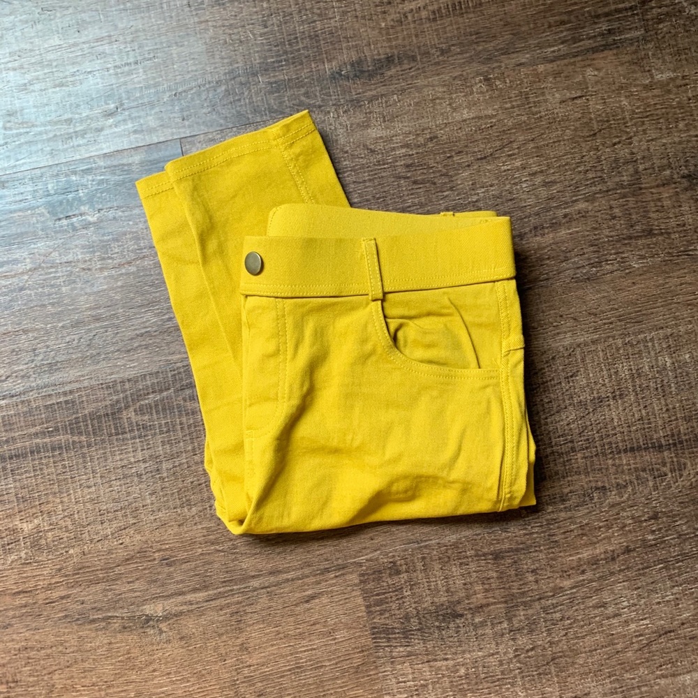 Mustard cropped jeggings